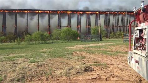 texas railroad bridge fire collapse